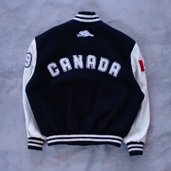 VINTAGE 1999 Roots Athletics Canada Kids Varsity Jacket UNISEX - Picture 2 of 12